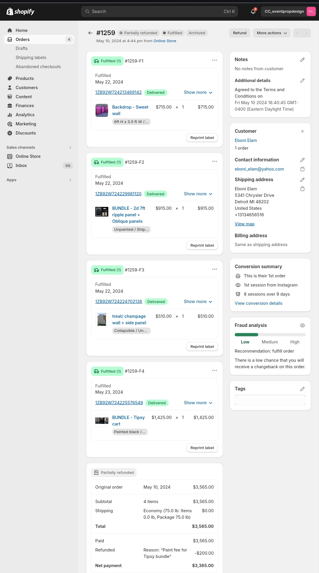 Insurance Management Center - shopify Claim Status